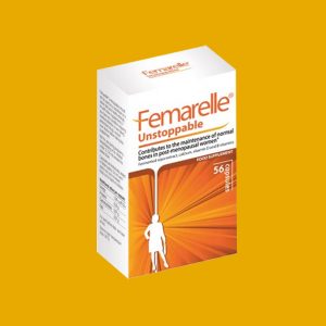 Femarelle® Unstoppable er fæðubótarefni fyrir konur sem komnar eru yfir tíðahvörf. Samsetning þessara efna er hentug lausn fyrir konur 60 ára og eldri. Ef þú ert að leita að vöru sem styður við starfsemi beina og legganga þá er Femarelle Unstoppable fyrir þig.